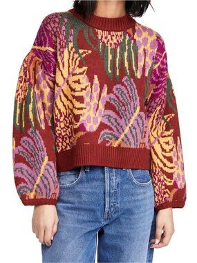 Farm Rio Graphic Jungle Sweater Size Small